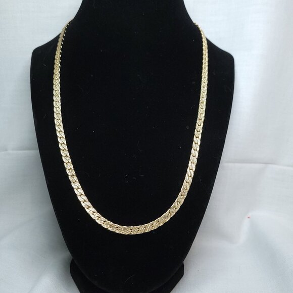 Gold Tone Reversable Necklace - Picture 1 of 8